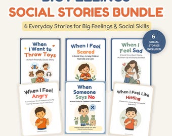 Big Feelings Social Stories Bundle | 6 Social Stories for Toddlers & Preschoolers