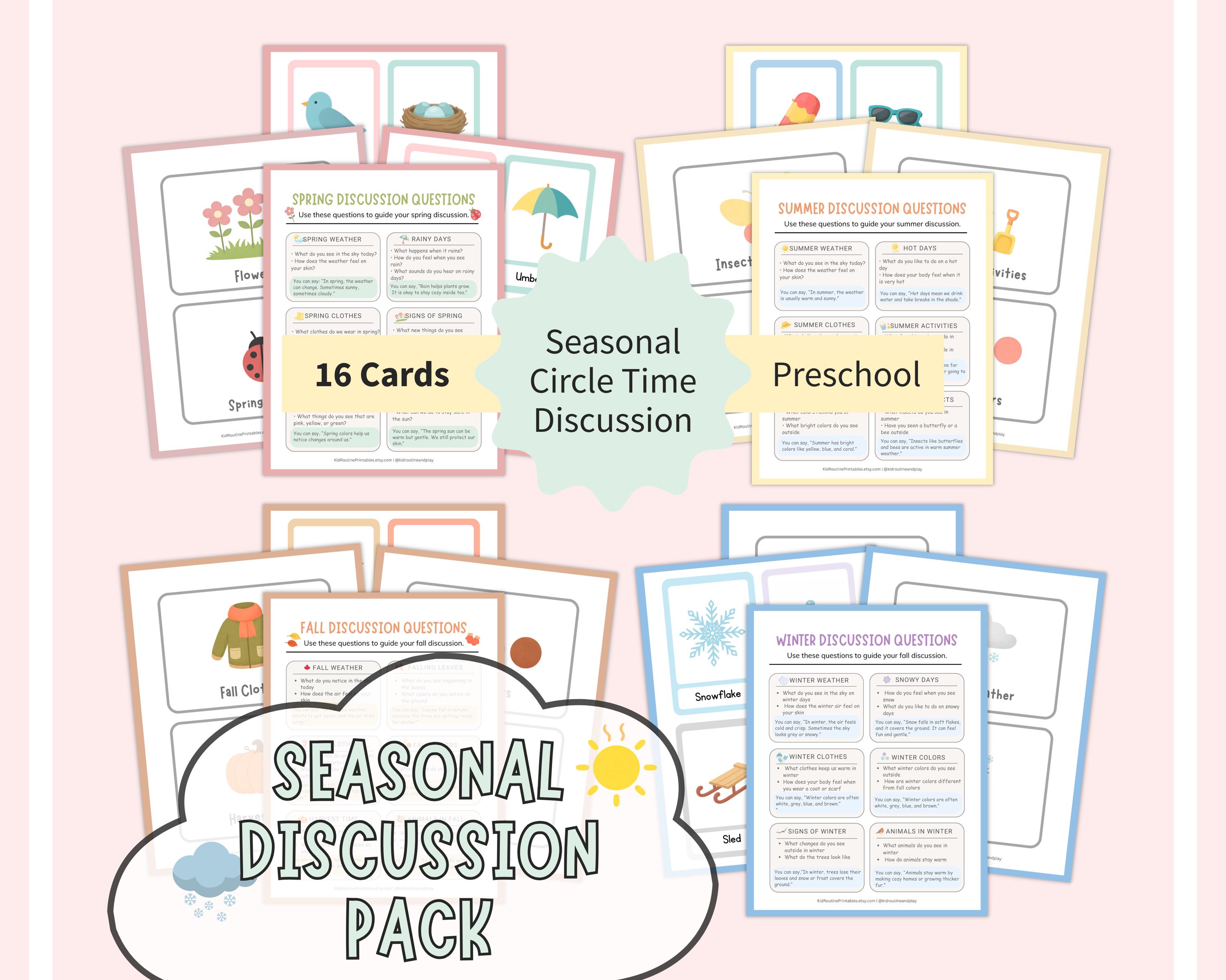 Circle Time Bundle for Preschool & Daycare, Visual Schedule Activities ...