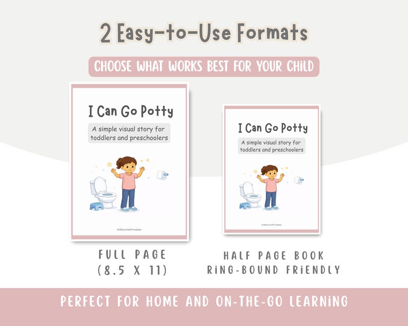 Potty Training Social Story for Girls, Autism Toilet Training Visual ...
