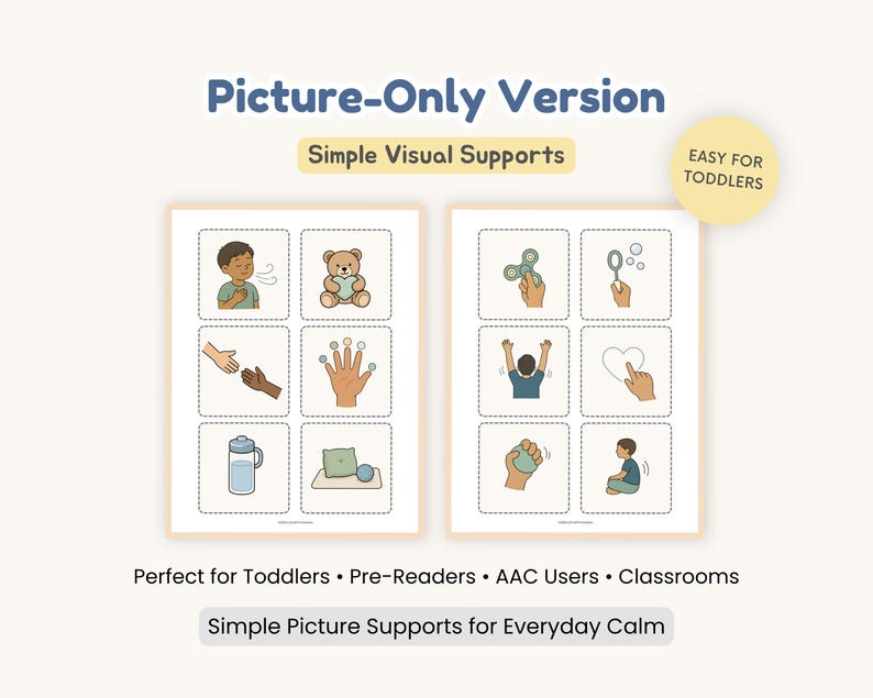 Calm Down Choice Cards, Autism Support Printable, Toddler Calm Corner PDF image 4