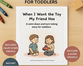 Toddler Sharing Social Story: Visual Turn-Taking Book + Sharing Poster (Digital Download)