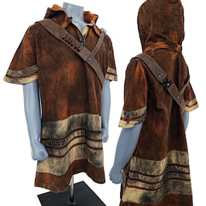 Cal Kestis Jedi Fallen Order Poncho | Star Wars Cosplay with Antique Leather Belt