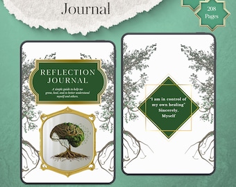 Guided Reflection Journal, Self-Awareness, Personal Growth (PDF)