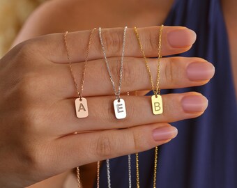 Gepersonaliseerde ketting met initiaal: sterlingzilveren kabelketting
