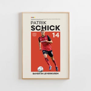 Patrik Schick Poster, Bayer Leverkusen Poster, Patrik Schick Print, Gift Poster, Czech Footballer