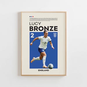Lucy Bronze Poster, England Poster, Lucy Bronze Print, Gift Poster, English Footballer