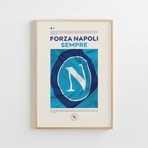 Napoli Poster, Forza Napoli Sempre Poster, Decor of Napoli Fun, Napoli Gift Poster, Napoli Commemorative Poster