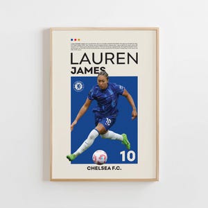 Lauren James Poster, Chelsea Poster, Lauren James Print, Gift Poster, English Footballer