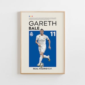 Gareth Bale Poster, Real Madrid Poster, Gareth Bale Print, Gift Poster, Welsh Footballer