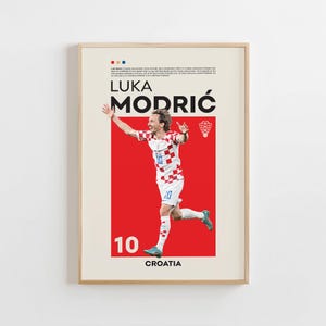 Luka Modric Poster, Croatia Poster, Luka Modric Print, Gift Poster, Croatian Footballer