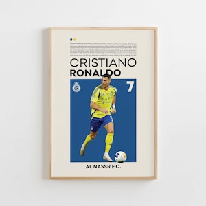 Cristiano Ronaldo Poster, Al Nassr Poster, Cristiano Ronaldo Print, Gift Poster, Portuguese Footballer