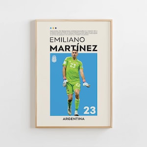 Emiliano Martinez Poster, Argentina Poster, Emiliano Martinez Print, Gift Poster, Argentine Goalkeeper