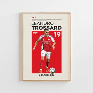 Leandro Trossard Poster, Arsenal Poster, Leandro Trossard Print, Gift Poster, English Footballer
