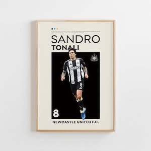 Sandro Tonali Poster, Newcastle United Poster, Sandro Tonali Print, Gift Poster, Italian Footballer