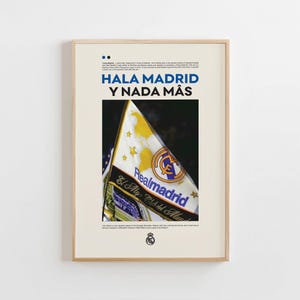 Real Madrid Poster, Hala Madrid Poster, Decor of Real Madrid Fun, Real Madrid Gift Poster, Real Madrid Commemorative Poster