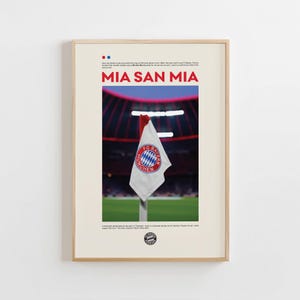 Bayern Munchen Poster, Mia San Mia Poster, Decor of Bayern Munchen Fun, Bayern Munchen Gift Poster, Bayern Munchen Commemorative Poster