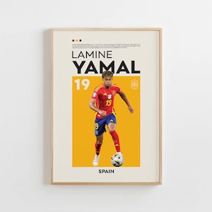 Lamine Yamal Poster, Spain Poster, Lamine Yamal Print, Gift Poster, Spanish Footballer