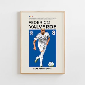 Federico Valverde Poster, Real Madrid Poster, Federico Valverde Print, Gift Poster, Uruguayan Footballer