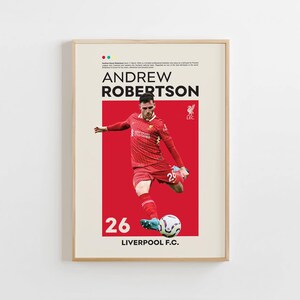 Andrew Robertson Poster, Liverpool Poster, Andrew Robertson Print, Gift Poster, Scottish Footballer