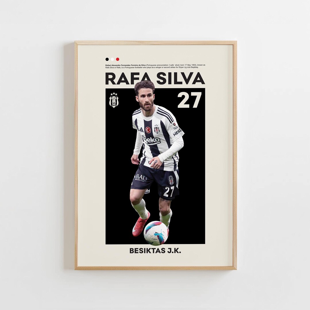 Rafa Silva Poster, Besiktas Poster, Rafa Silva Print, Gift Poster ...