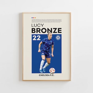 Lucy Bronze Poster, Chelsea Poster, Lucy Bronze Print, Gift Poster, English Footballer
