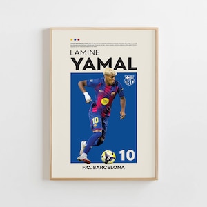 Lamine Yamal Poster, Barcelona Poster, Lamine Yamal Print, Gift Poster, Spanish Footballer