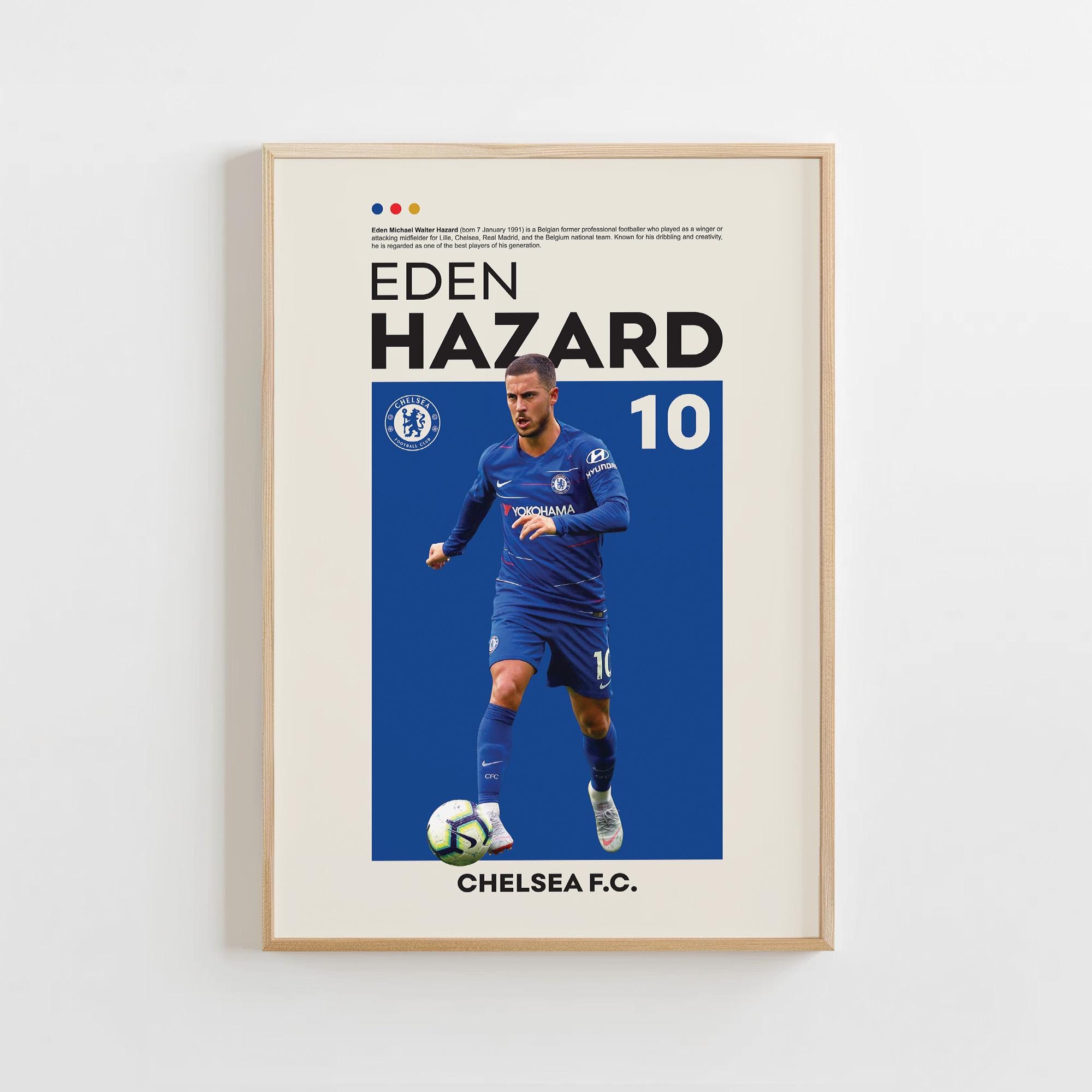 Eden Hazard Poster, Chelsea Poster, Eden Hazard Print, Gift Poster, Belgian Footballer