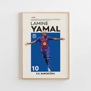 Lamine Yamal Poster, Barcelona Poster, Lamine Yamal Print, Gift Poster, Spanish Footballer
