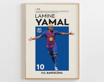 Lamine Yamal Poster, Barcelona Poster, Lamine Yamal Print, Gift Poster, Spanish Footballer