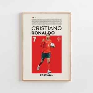 Cristiano Ronaldo Poster, Portugal Poster, Cristiano Ronaldo Print, Gift Poster, Portuguese Footballer