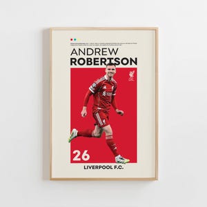 Andrew Robertson Poster, Liverpool Poster, Andrew Robertson Print, Gift Poster, Scottish Footballer