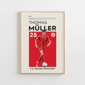 Thomas Muller Poster, Bayern Munchen Poster, Thomas Muller Print, Gift Poster, German Footballer