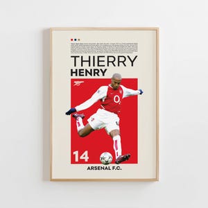 Thierry Henry Poster, Arsenal Poster, Thierry Henry Print, Gift Poster, French Footballer