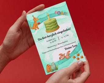 Invitation | Dinosaur Party | Children's Birthday Party | Dinosaurs