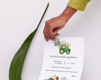 Invitation | Farm Party | Children's Birthday Party | Farm