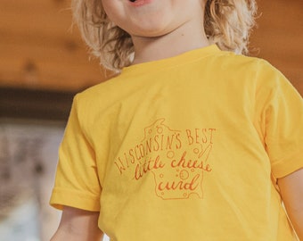 Wisconsins best little cheese curd - kids shirt