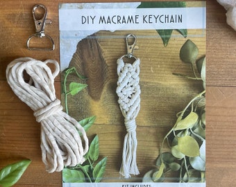 DIY Macrame Keychain Kit, Crafty Macrame Kit, BoHo Craft Kit