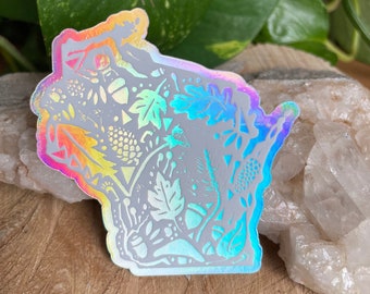 Wisconsin Holographic Nature Sticker