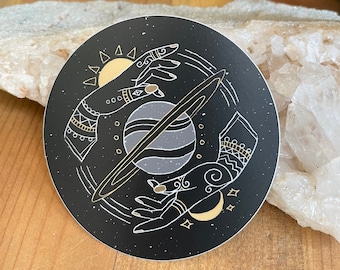 Equinox Embrace Sticker | Celestial Sticker | Sun Moon Sticker | Space Sticker