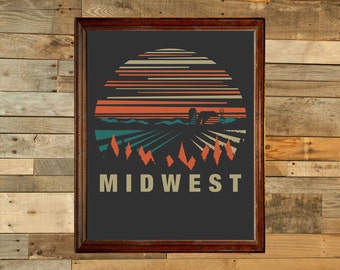 Midwest art print, 5x7 art print, 8x10 art print