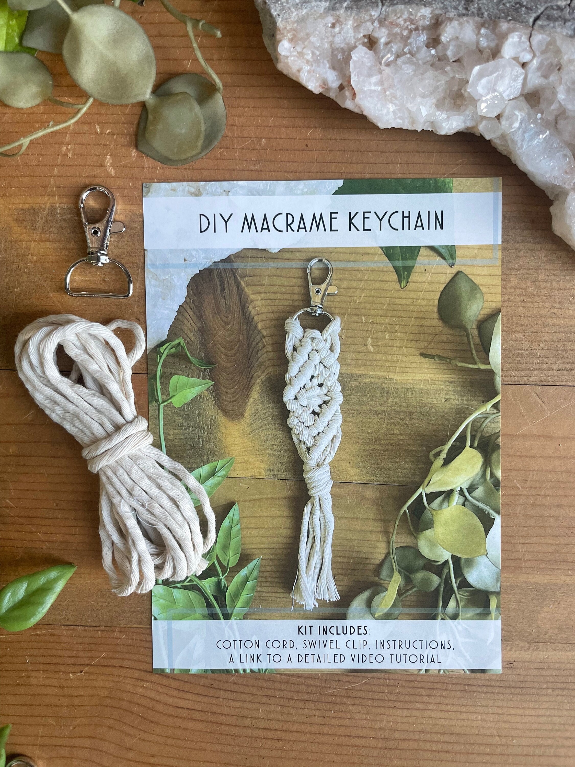 Handmade Macrame Keychain - Tangled Up In Hue
