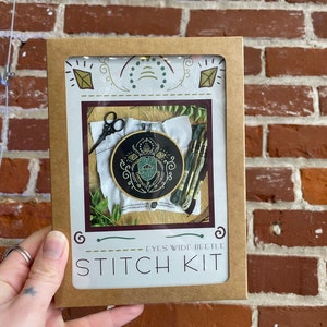 DIY Stitch Kit Eyes Wide Beetle, easy embroidery kit, diy bug embroidery kit, Magical DIY kit image 9