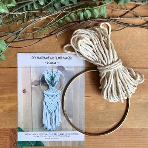 DIY macrame air plant hanger kit the Rowan, air plant hanger kit, macrame kit, diy macrame, crafty boho kit image 10