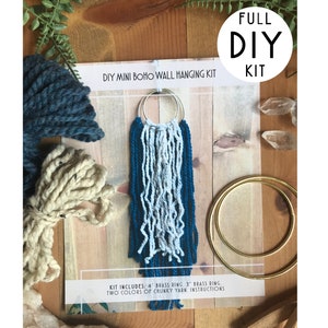 DIY mini BoHo wall hanging kit | easy kit | macrame kit | layered wall hanging | Beginner craft kit