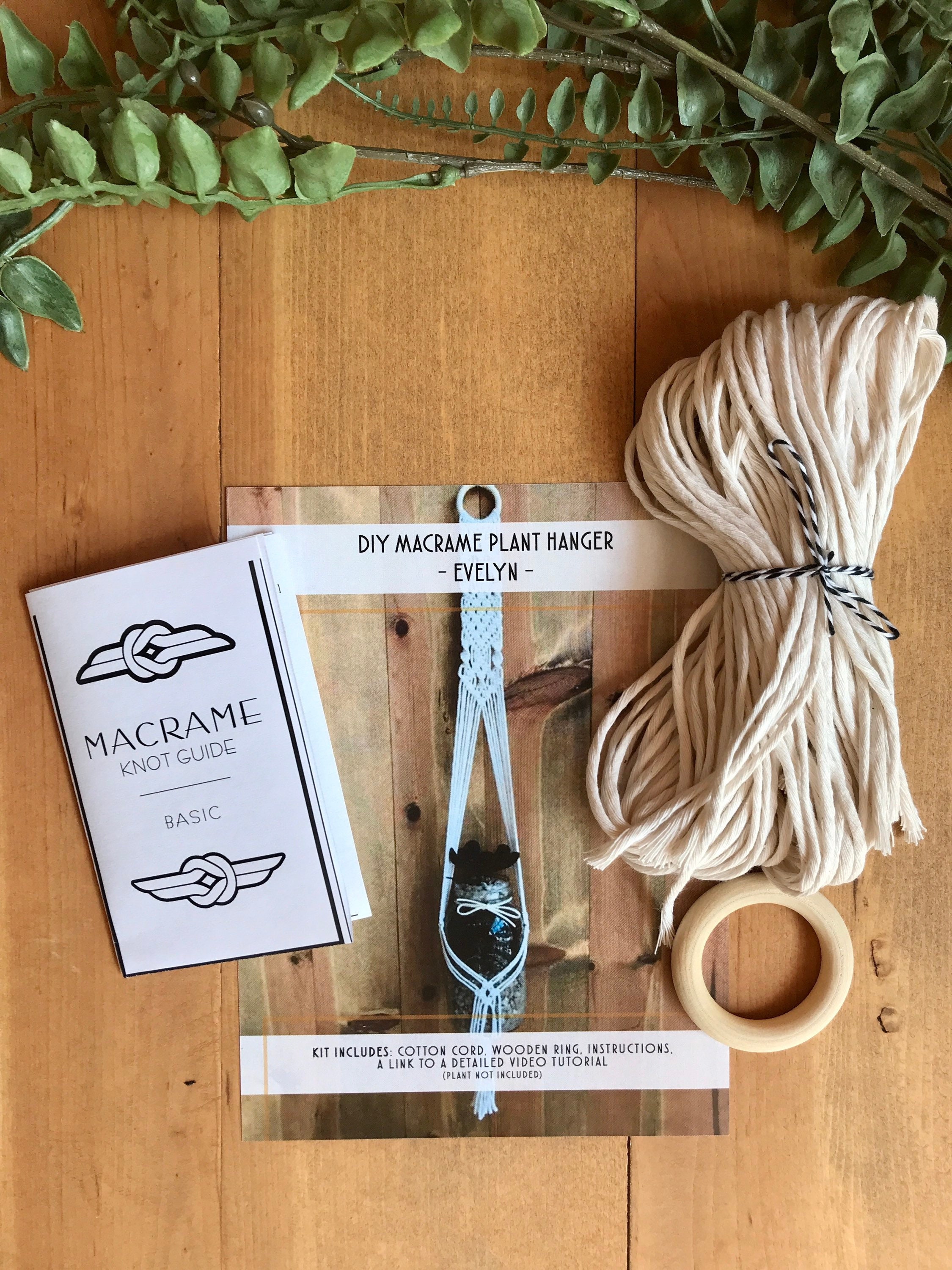 The Evelyn DIY Macrame Plant Hanger Kit , Make Your Own Plant Hanger ...