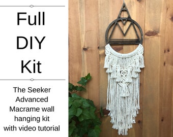 The Seeker DIY macrame wall hanging kit, full DIY macrame wall hanging kit, advanced macrame kit, diy macrame kit, DIY wall hanging