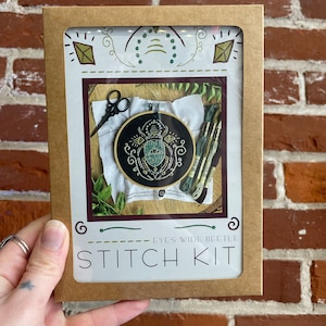 DIY Stitch Kit Eyes Wide Beetle, easy embroidery kit, diy bug embroidery kit, Magical DIY kit image 10