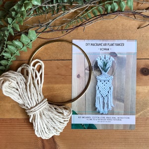 DIY macrame air plant hanger kit the Rowan, air plant hanger kit, macrame kit, diy macrame, crafty boho kit image 7