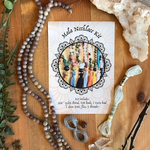 DIY Mala Necklace Kit, Make your own Mala, DIY Jewelry kit, diy kits for adults, diy necklace kit, make your own mala kit