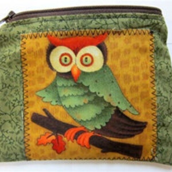 Green Owl Coin Purse